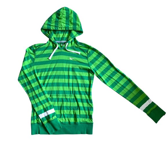 Nike Athletic Dept. Striped Green Hoodie M - Picture 1 of 11